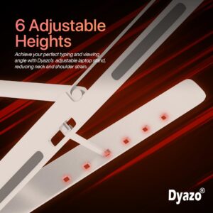 Dyazo 6-Angles Adjustable Aluminum Ergonomic Laptop Stand: The Ultimate Companion for Comfort and Productivity