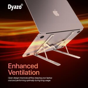 Dyazo 6-Angles Adjustable Aluminum Ergonomic Laptop Stand: The Ultimate Companion for Comfort and Productivity