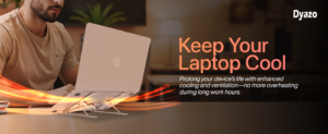 Dyazo 6-Angles Adjustable Aluminum Ergonomic Laptop Stand: The Ultimate Companion for Comfort and Productivity